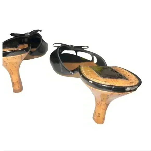 Nickels Patent Leather Mules - these are beautiful !! 2.75 inch heel - Picture 5 of 8